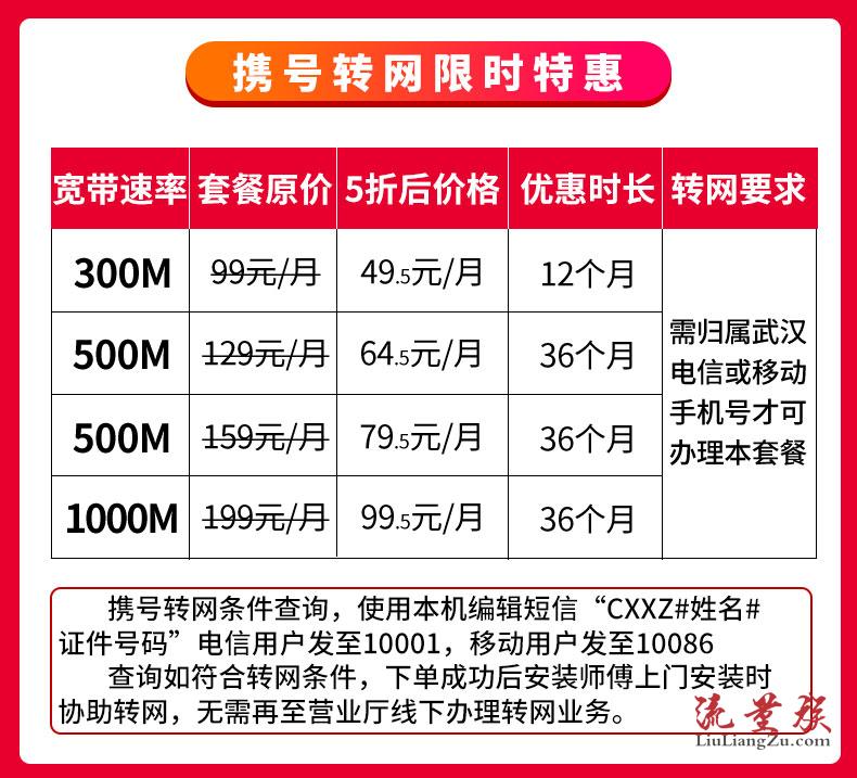 关于武汉移动宽带套餐价格表2023的信息